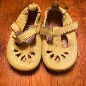 Old Soles Yellow Leather Mary Jane Shoes